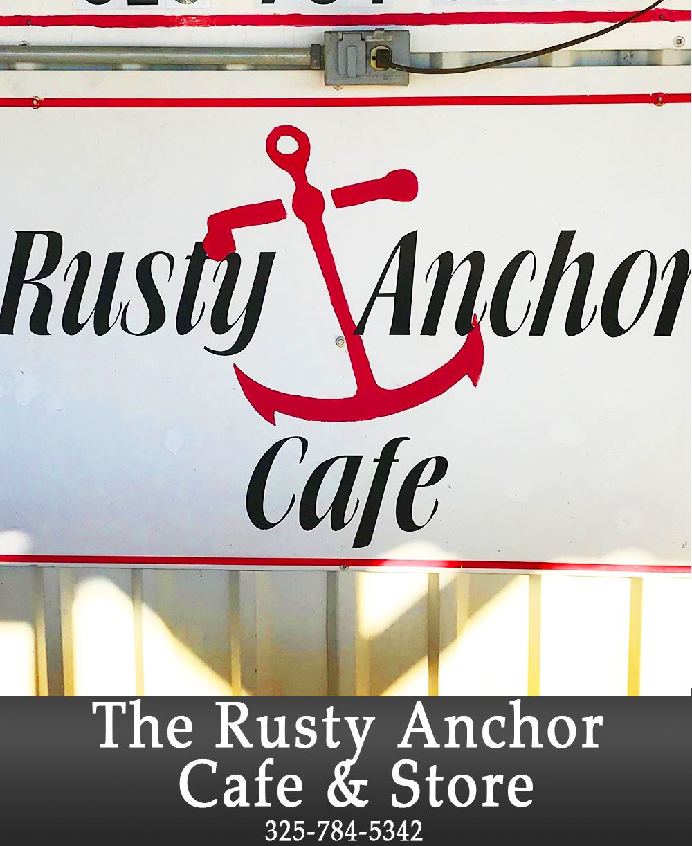 Image of a Restaurant Sign with Business Information Below