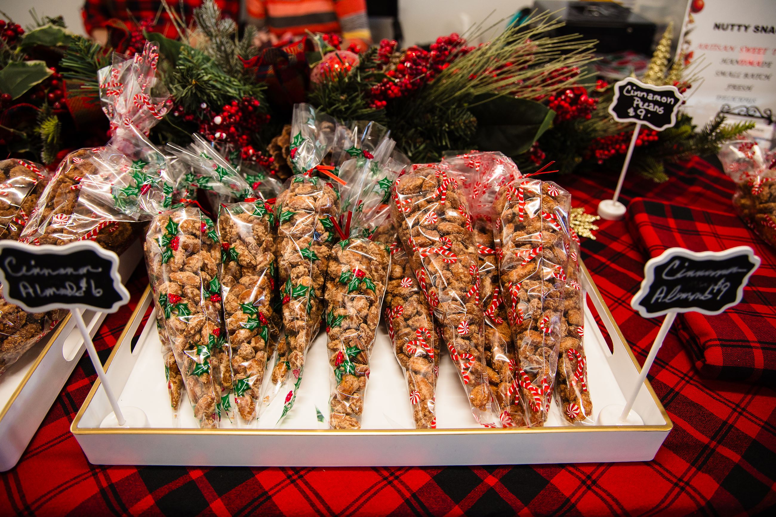 Pictures of a bag with pecans